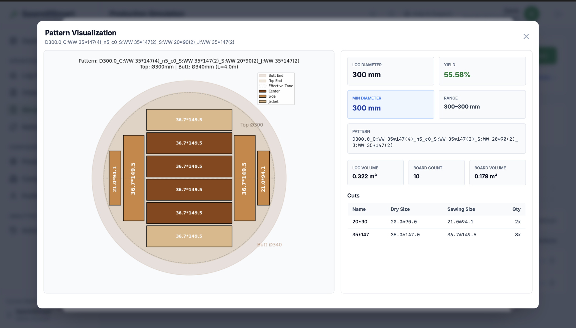 SawmillSmart — cut-pattern optimization across a multi-week horizon