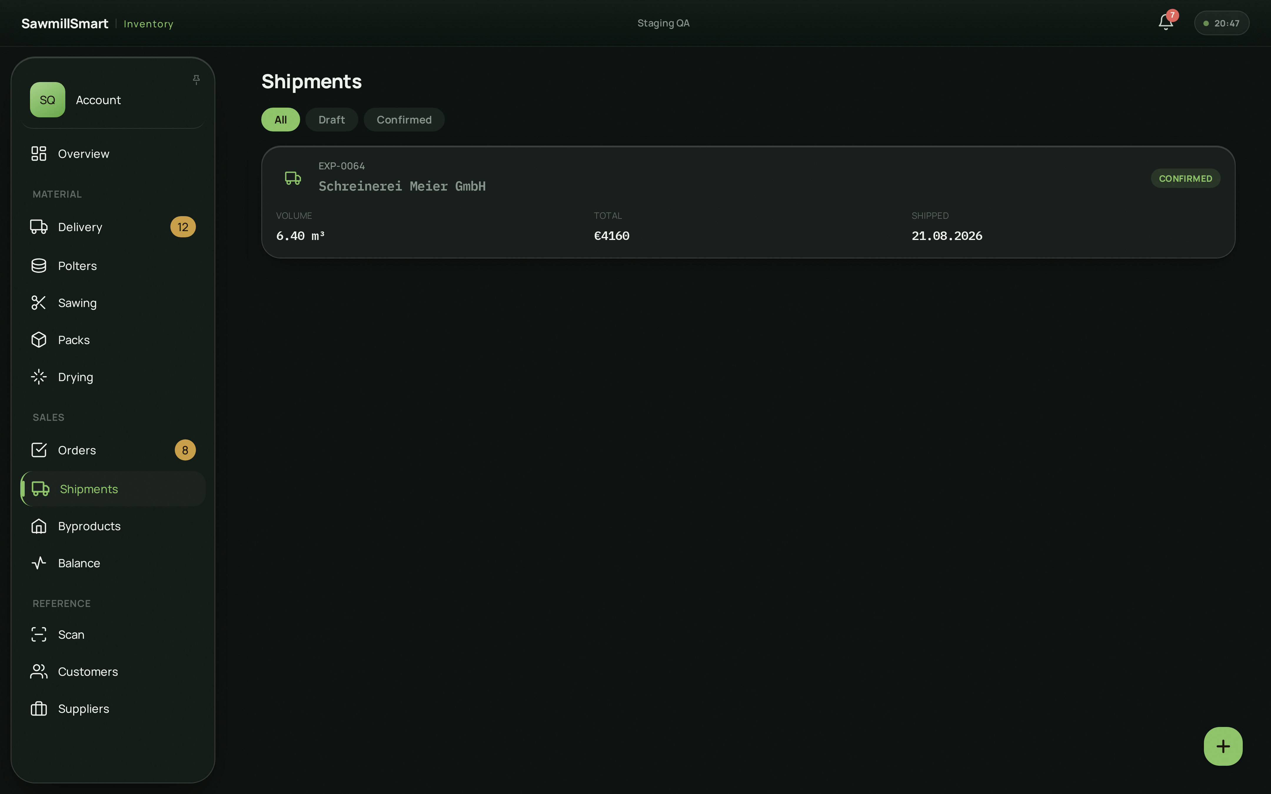 Shipment with DDS coverage — desktop