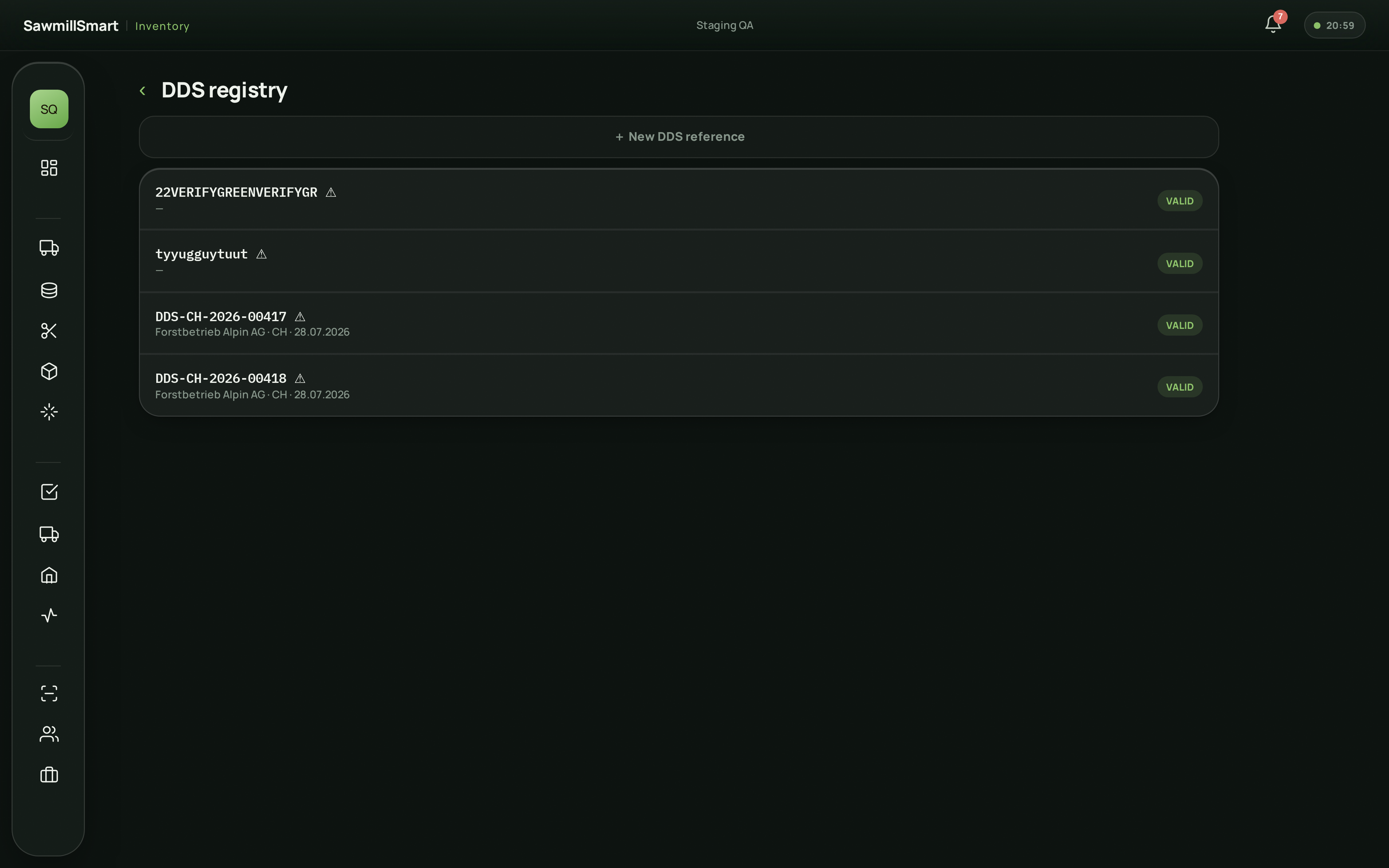 DDS registry — desktop